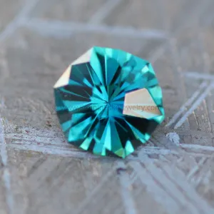 1.1 carat Teal Sapphire Hexagon - Precision Cut - 6.3x5.8mm