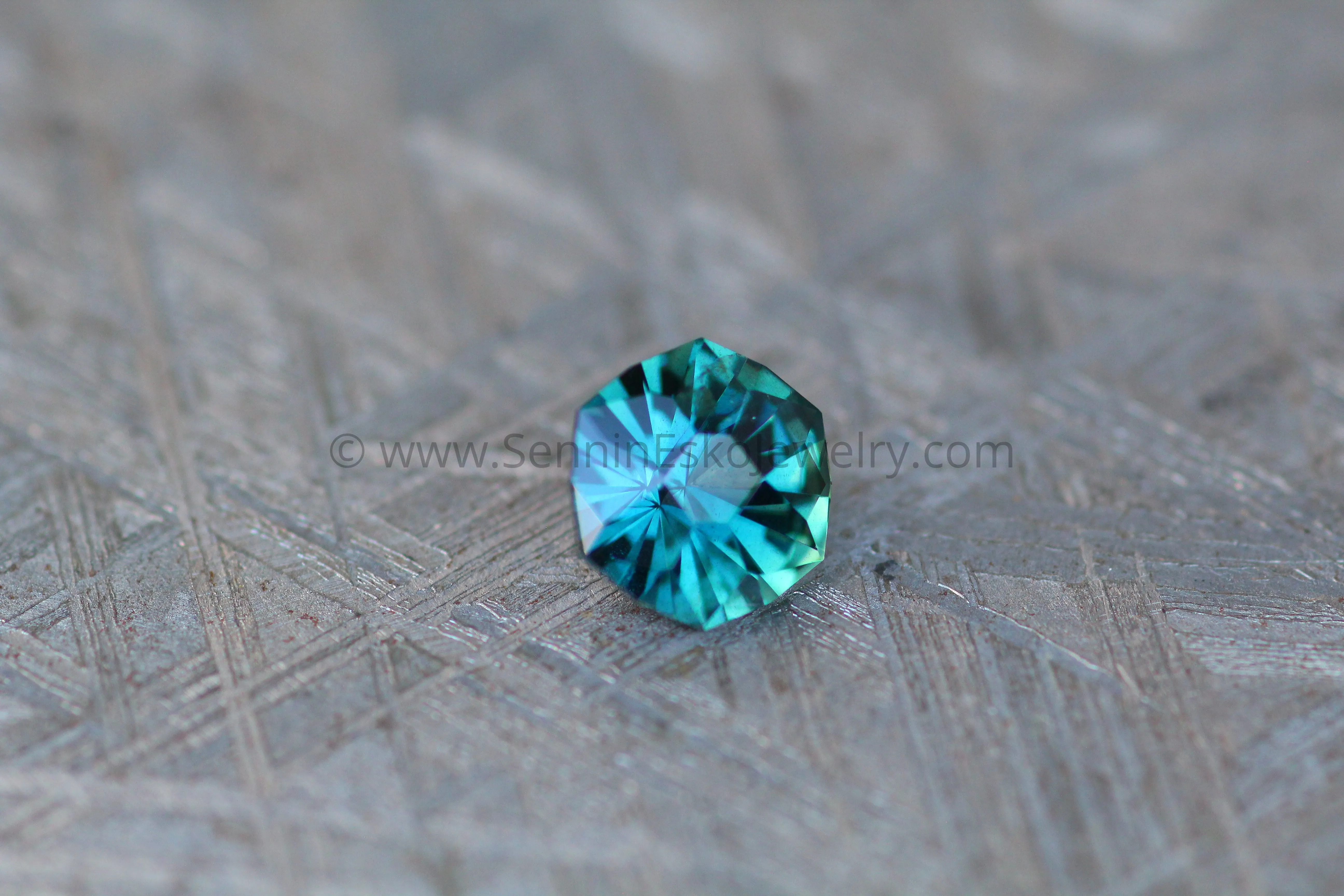 1.1 carat Teal Sapphire Hexagon - Precision Cut - 6.3x5.8mm