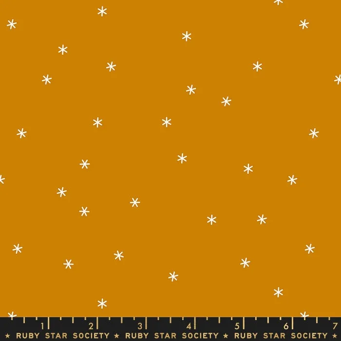 1/2 Yard Spark Butterscotch by Ruby Star Society, Designed by Rashida Coleman, Mustard Brown