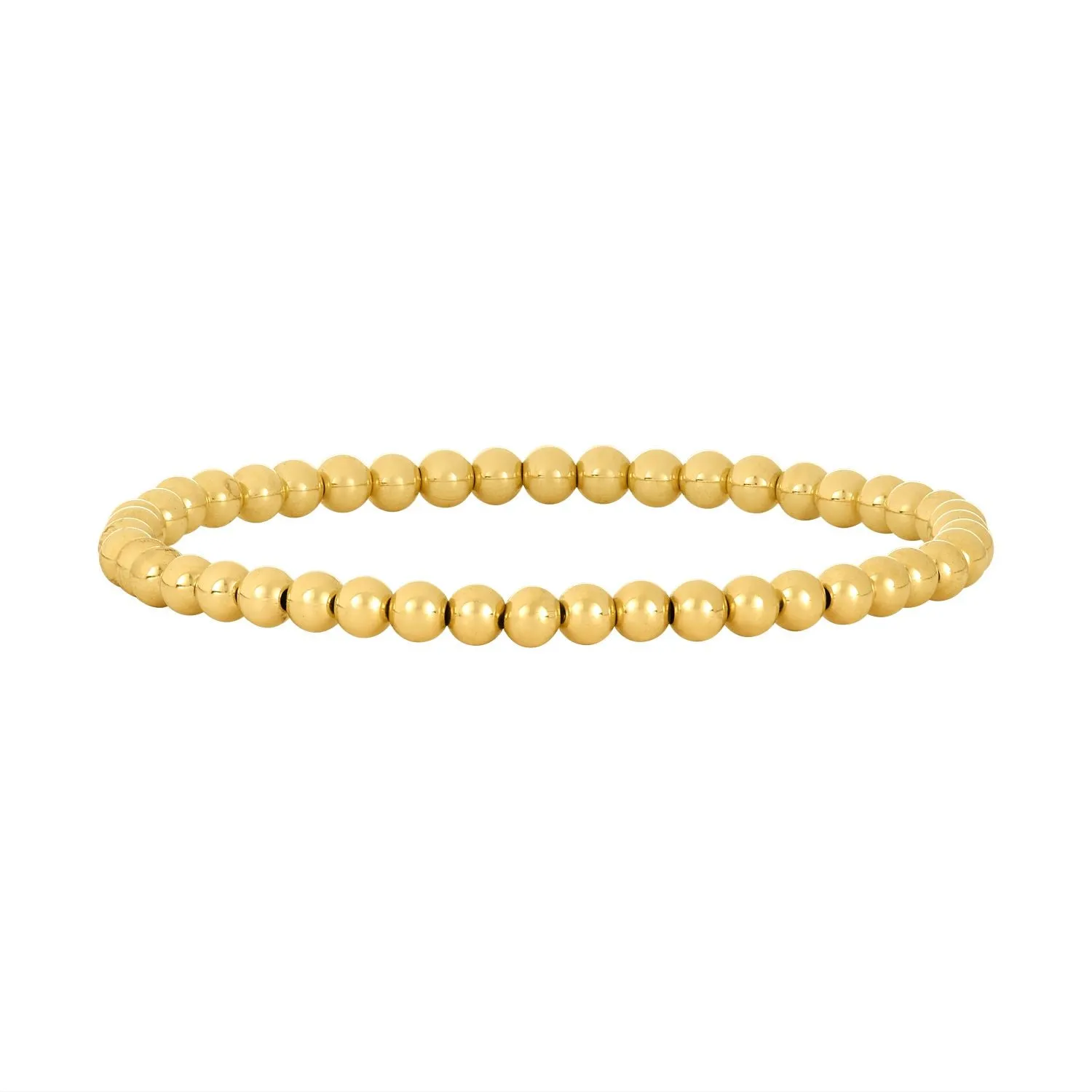 14K Gold Filled 4mm 6.25" Stretch Bead Bracelet