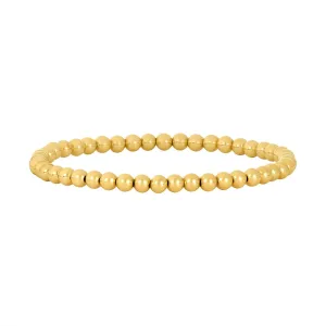 14K Gold Filled 4mm 6.25" Stretch Bead Bracelet