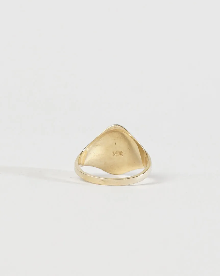 14k Gold Signet Ring / size: 5