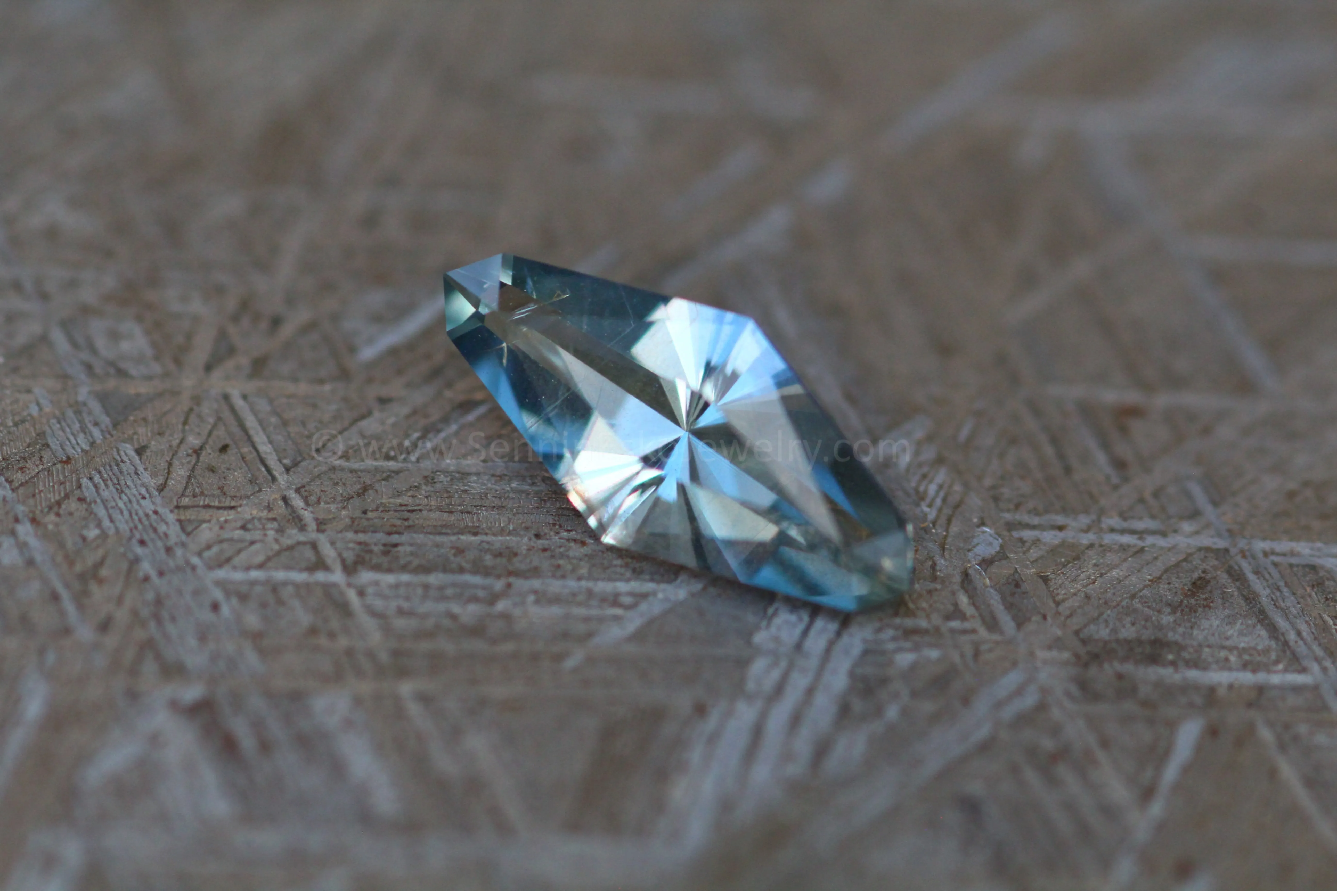 1.76 Carat Icy Blue Umba Sapphire - 12.3x5.8mm Octagonal Marquise Fantasy Shape