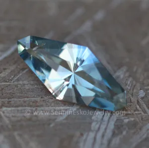 1.76 Carat Icy Blue Umba Sapphire - 12.3x5.8mm Octagonal Marquise Fantasy Shape