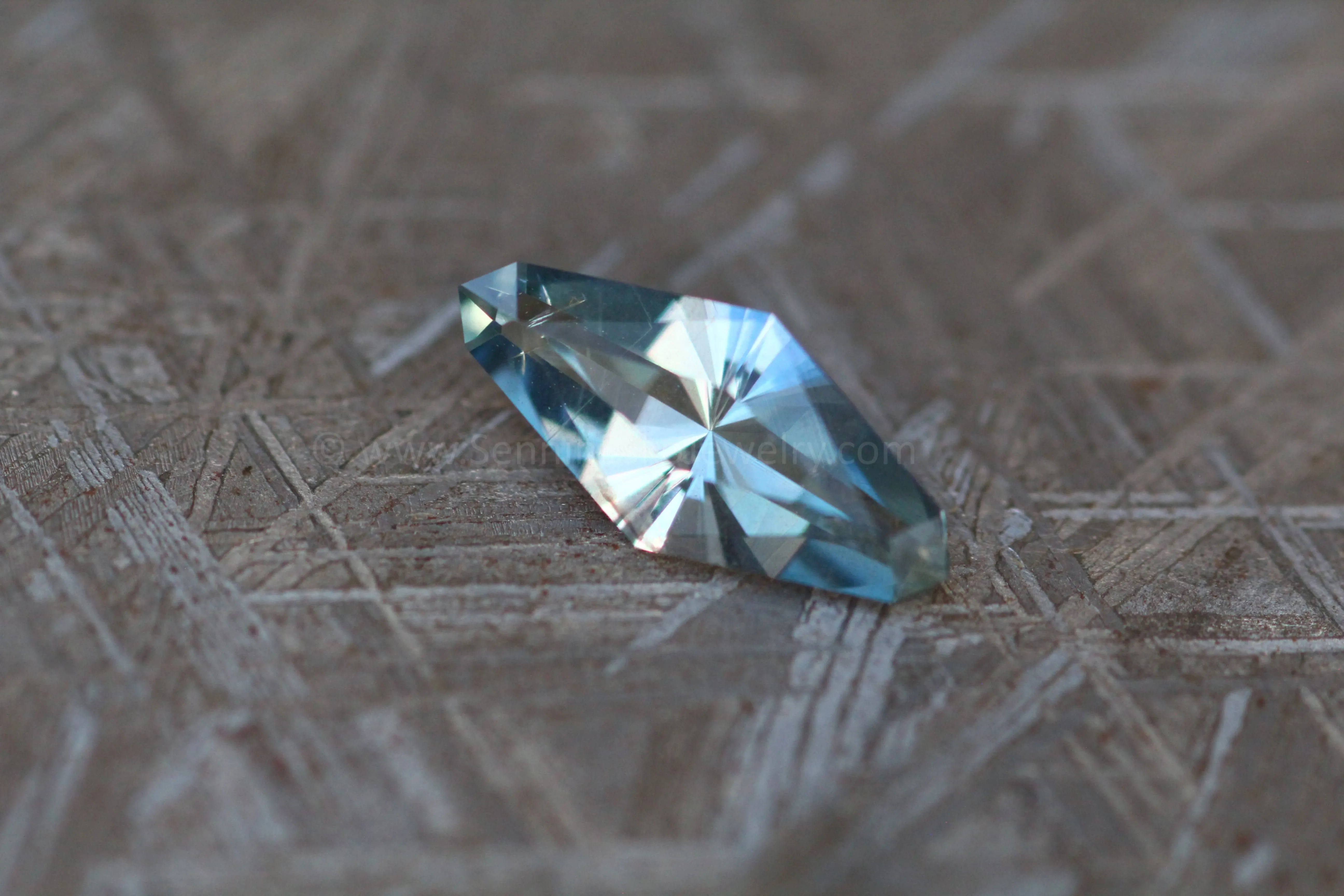 1.76 Carat Icy Blue Umba Sapphire - 12.3x5.8mm Octagonal Marquise Fantasy Shape