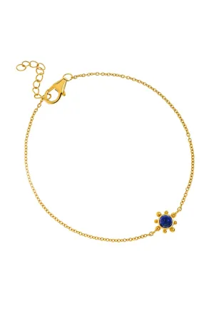 18ct Gold Plated Sterling Silver Lapis Bracelet