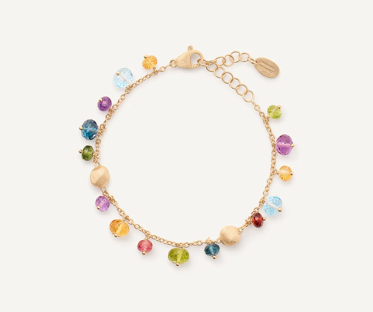 18K YELLOW GOLD MIXED GEMSTONE BRACELET FROM THE THE AFRICA GEMSTONE COLLECTION