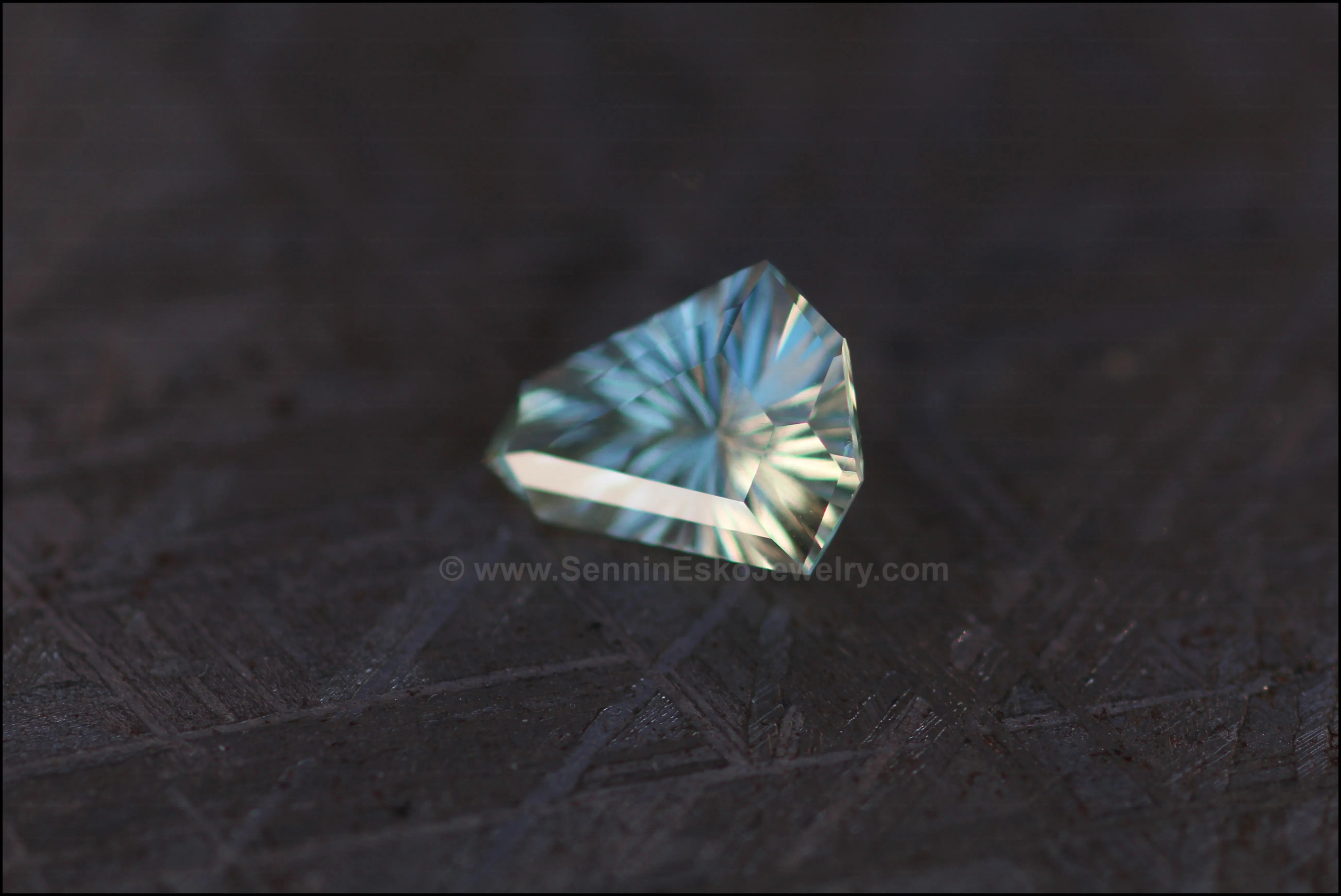 2.1ct Lemon/Lime Sapphire Arrowhead - Fantasy Cut 9.3x7.5mm