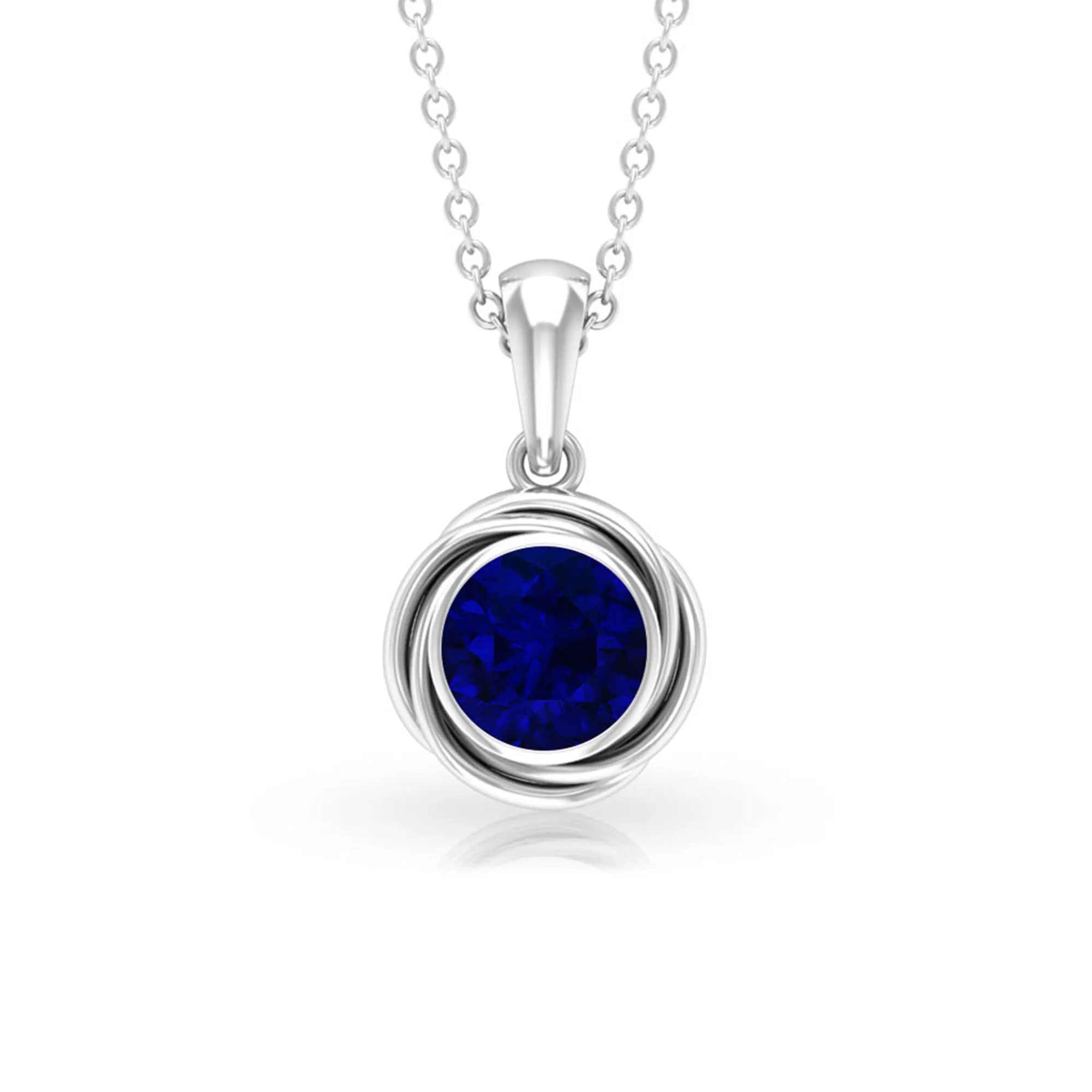 2.25 CT Lab Created Blue Sapphire Swirl Jewelry Set