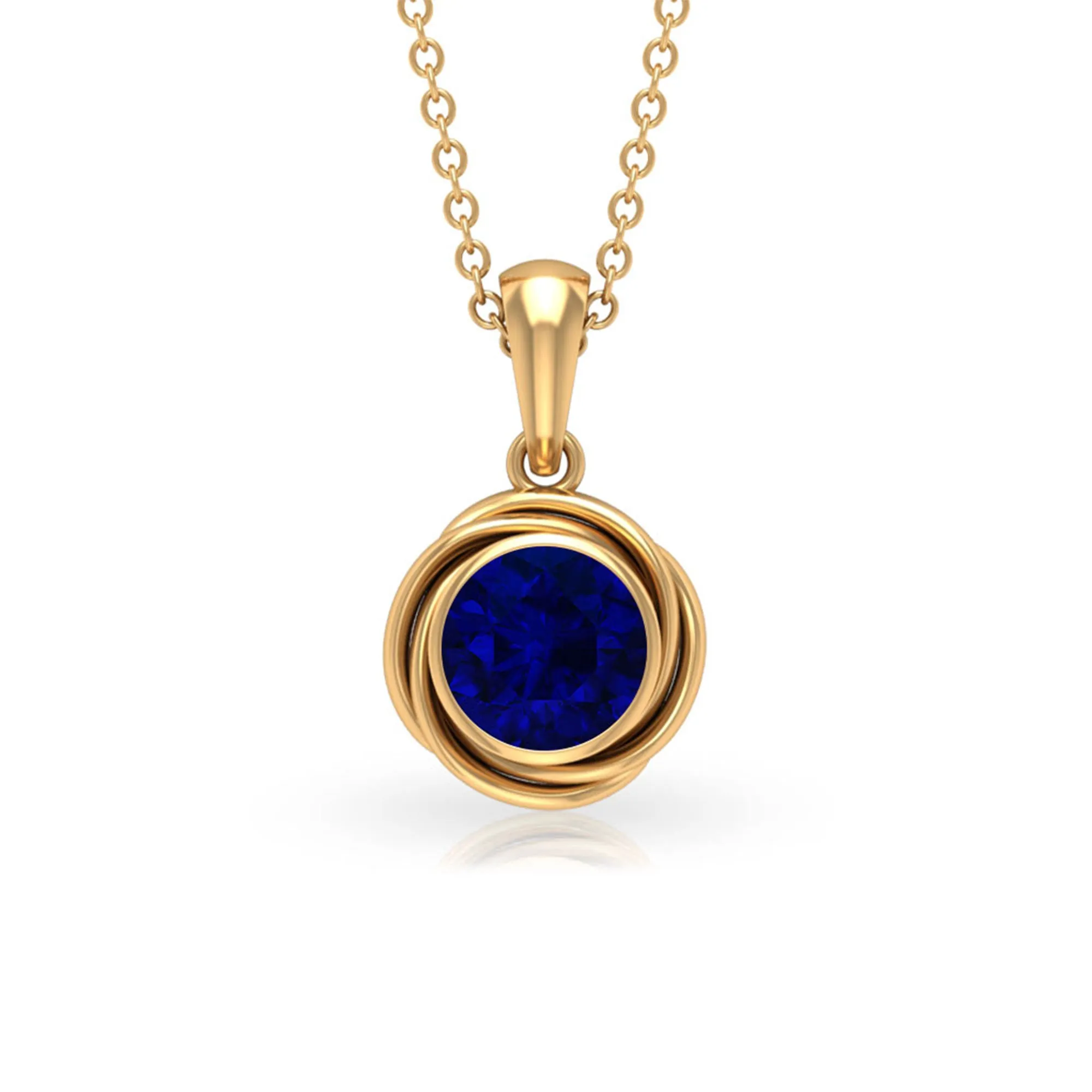 2.25 CT Lab Created Blue Sapphire Swirl Jewelry Set