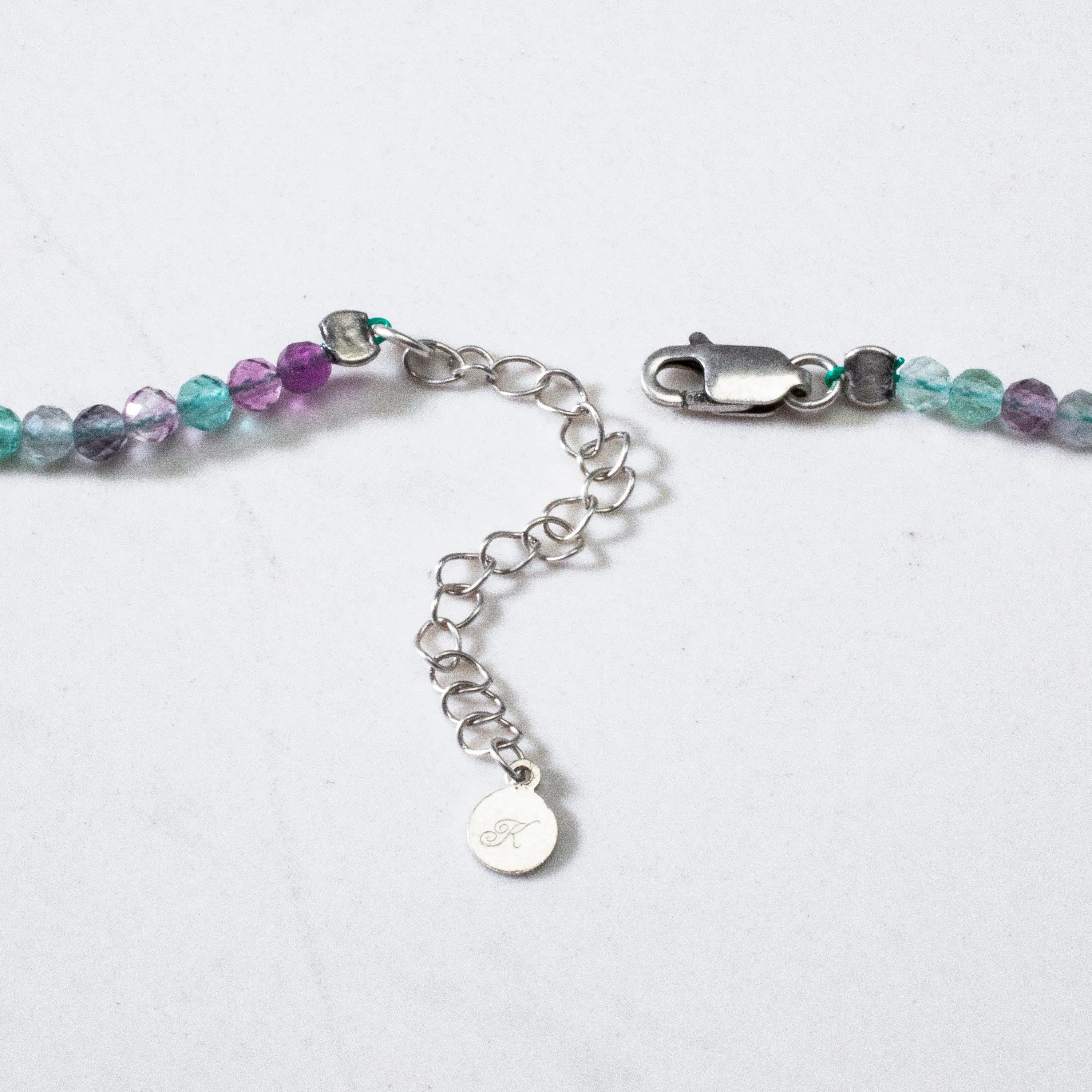 3mm Fluorite Faceted 31" Necklace / Multi Wrap Bracelet