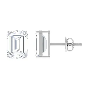 6X8 MM Octagon Shape Moissanite Solitaire Stud Earrings