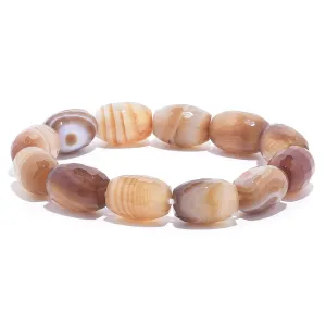 Agate Natural Gemstone Elastic Bracelet