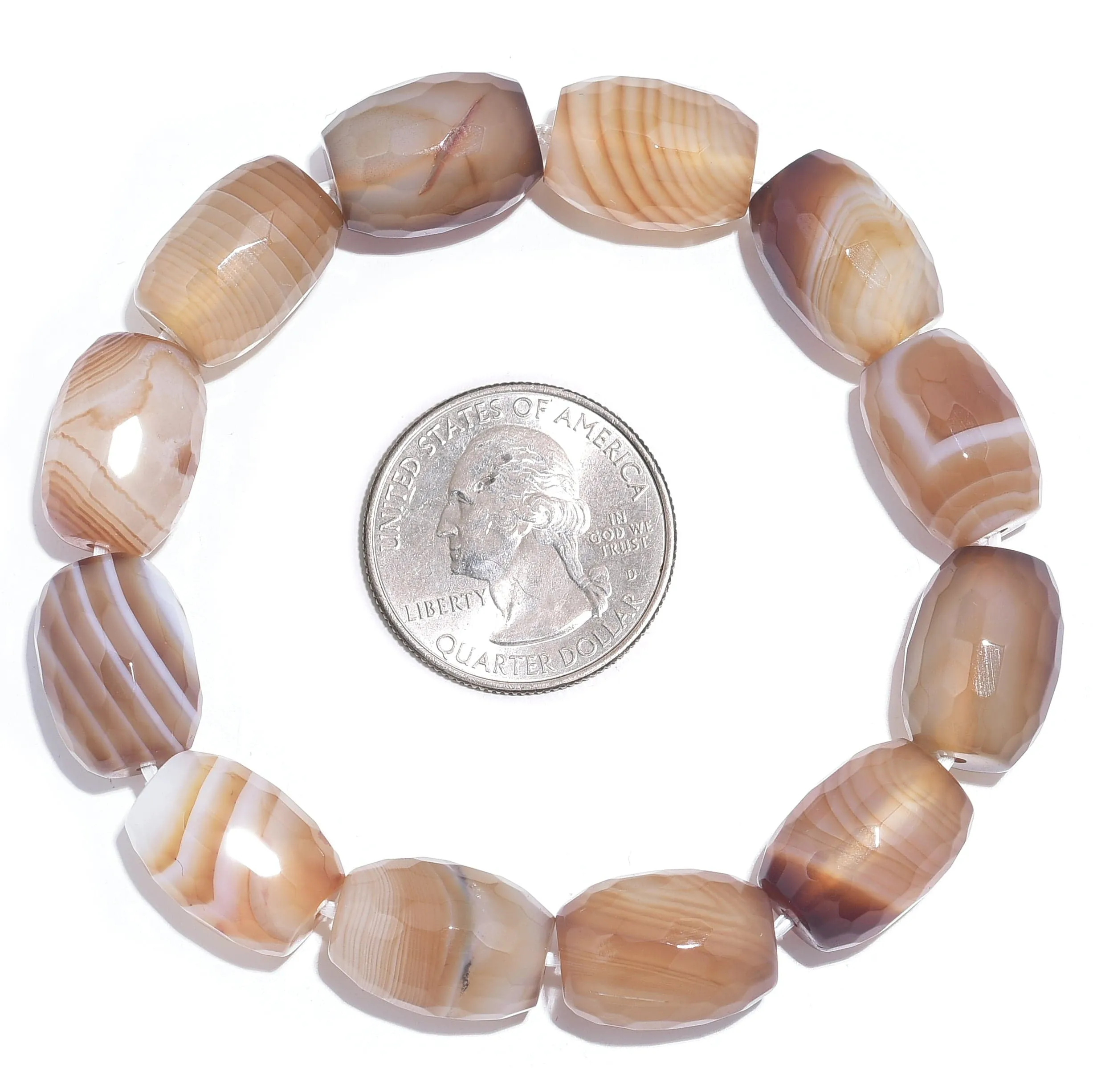 Agate Natural Gemstone Elastic Bracelet