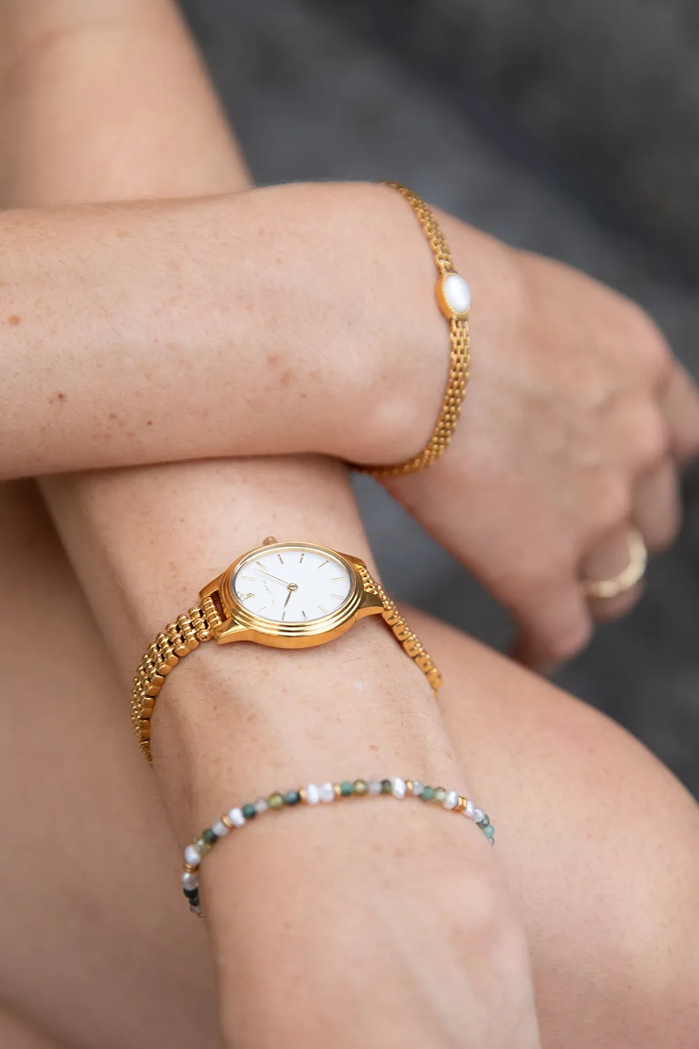 Amalfi Mesh Bracelet 14K Gold Plated