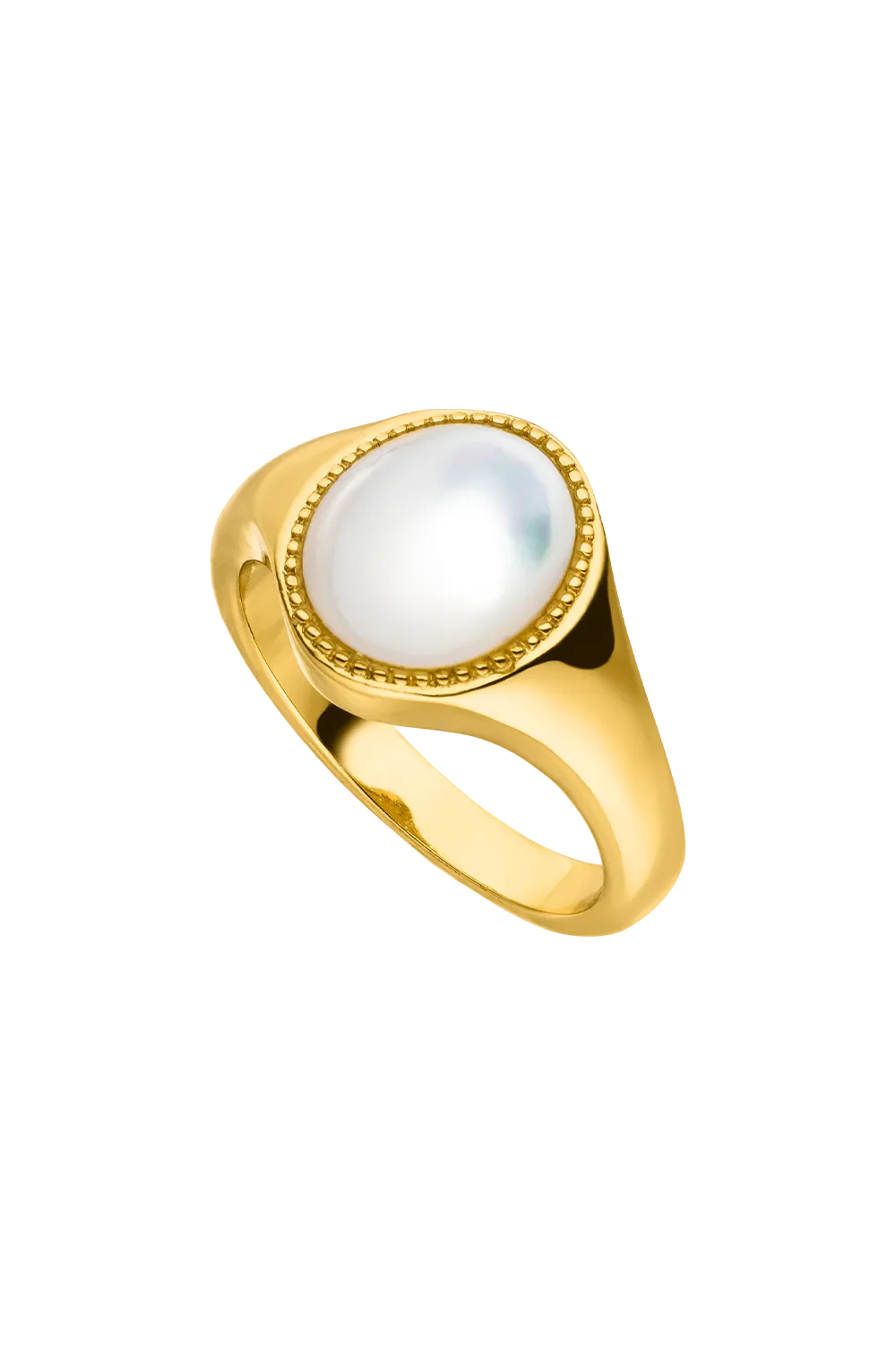 Amalfi Signet Ring 14K Gold Plated