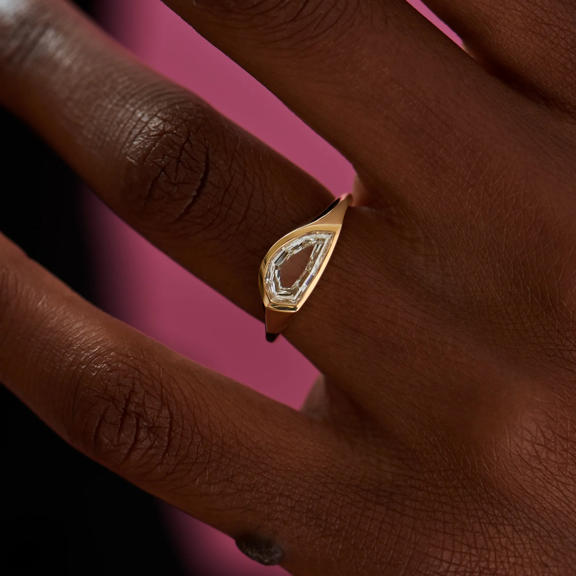 Aperture Portrait Cut Engagement Ring