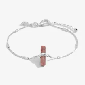 Aura Rhodochrosite Bar Silver 18cm   3cm Extender Bracelet 6297