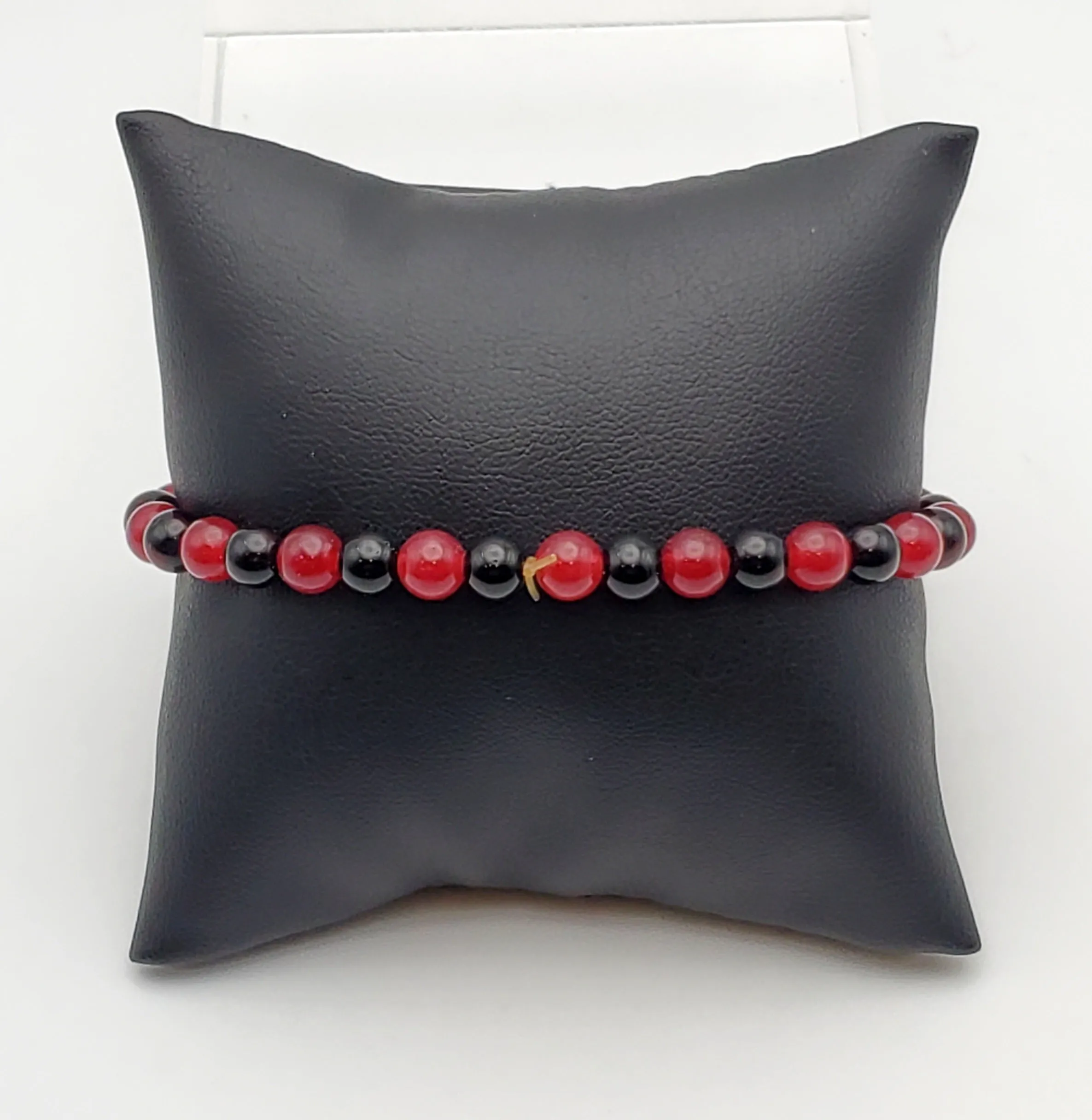 Beaded Stretch Bracelet with Elephant Charm