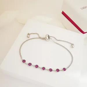 Birthstone Slider Bracelet (12 Colours)