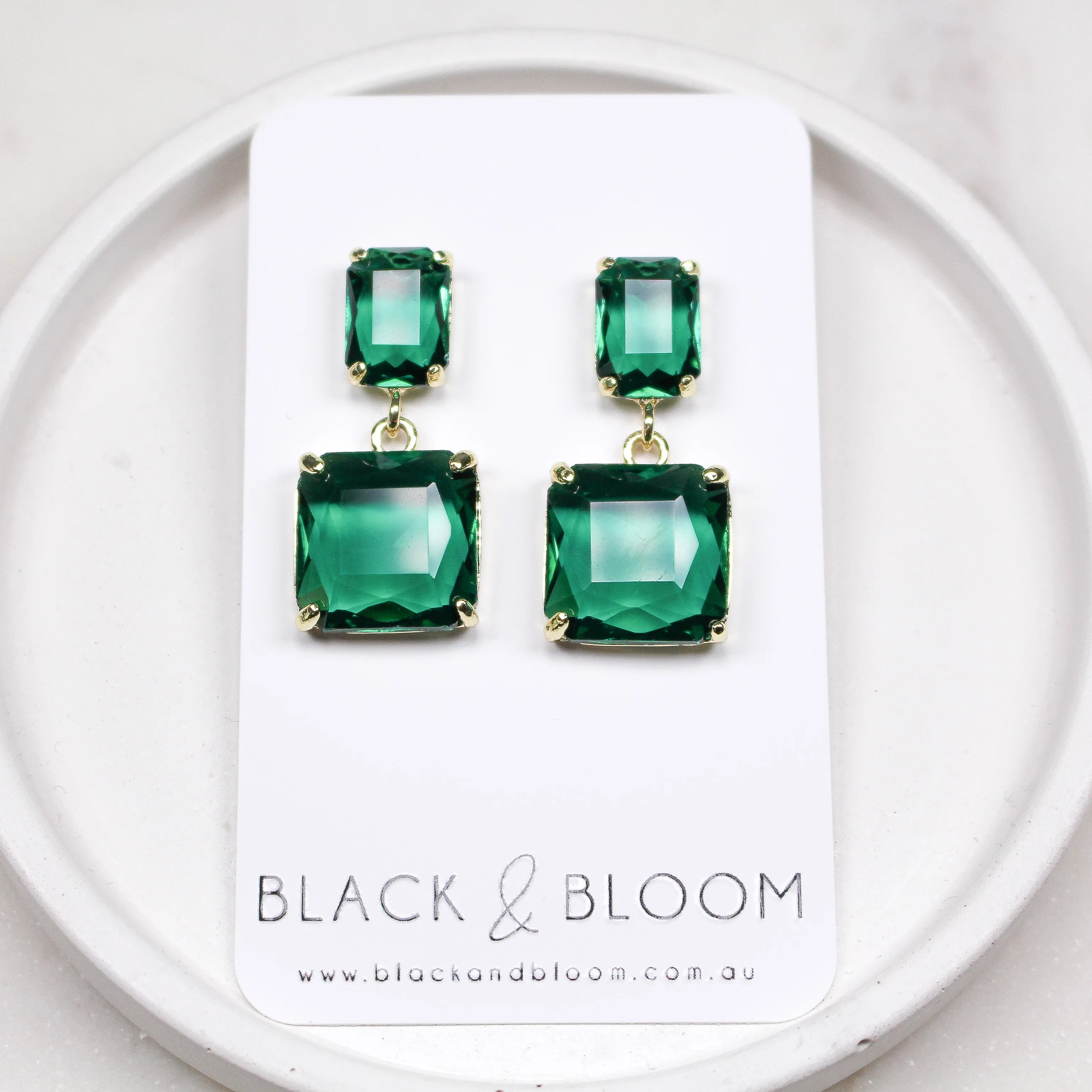 BRONTE EARRINGS GREEN