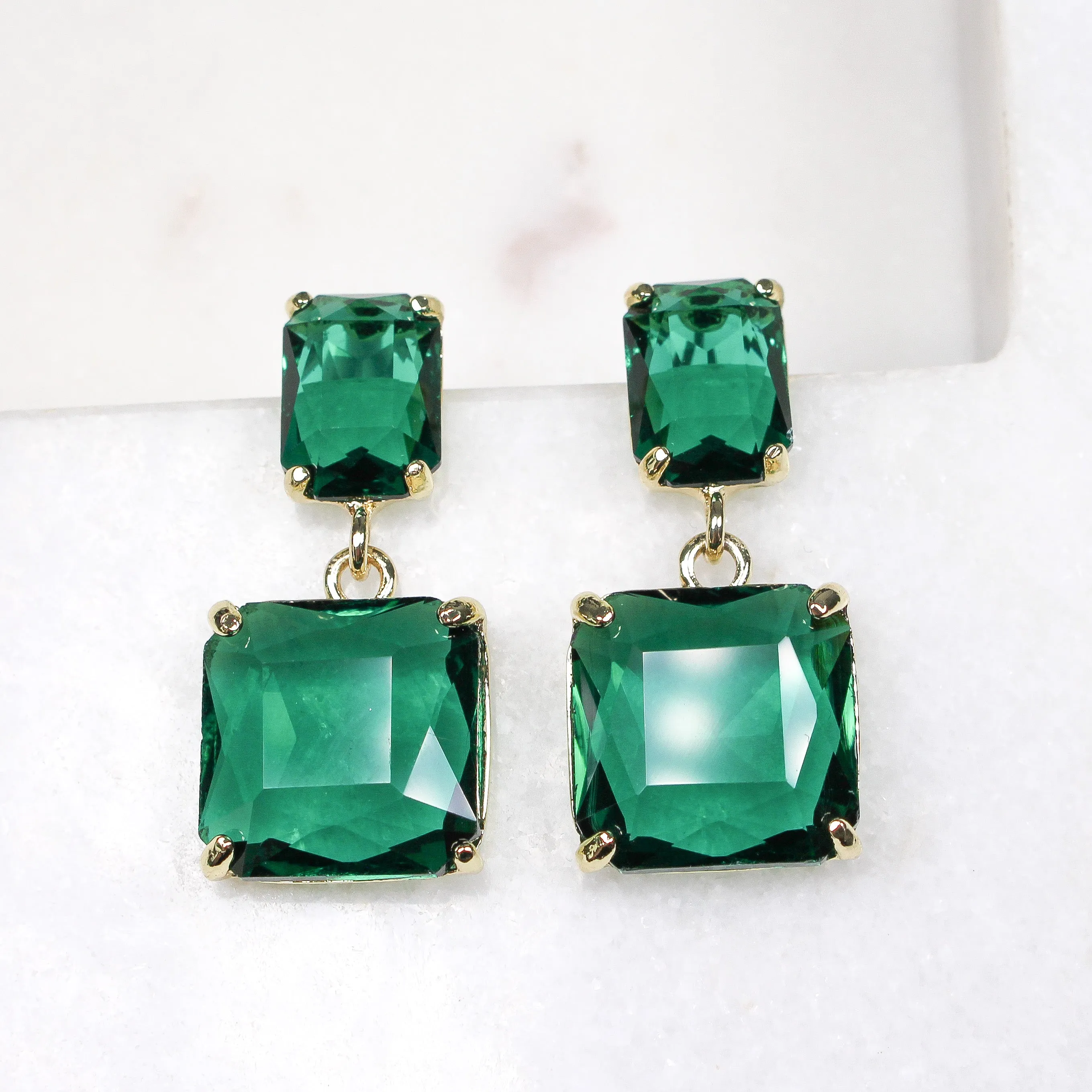 BRONTE EARRINGS GREEN