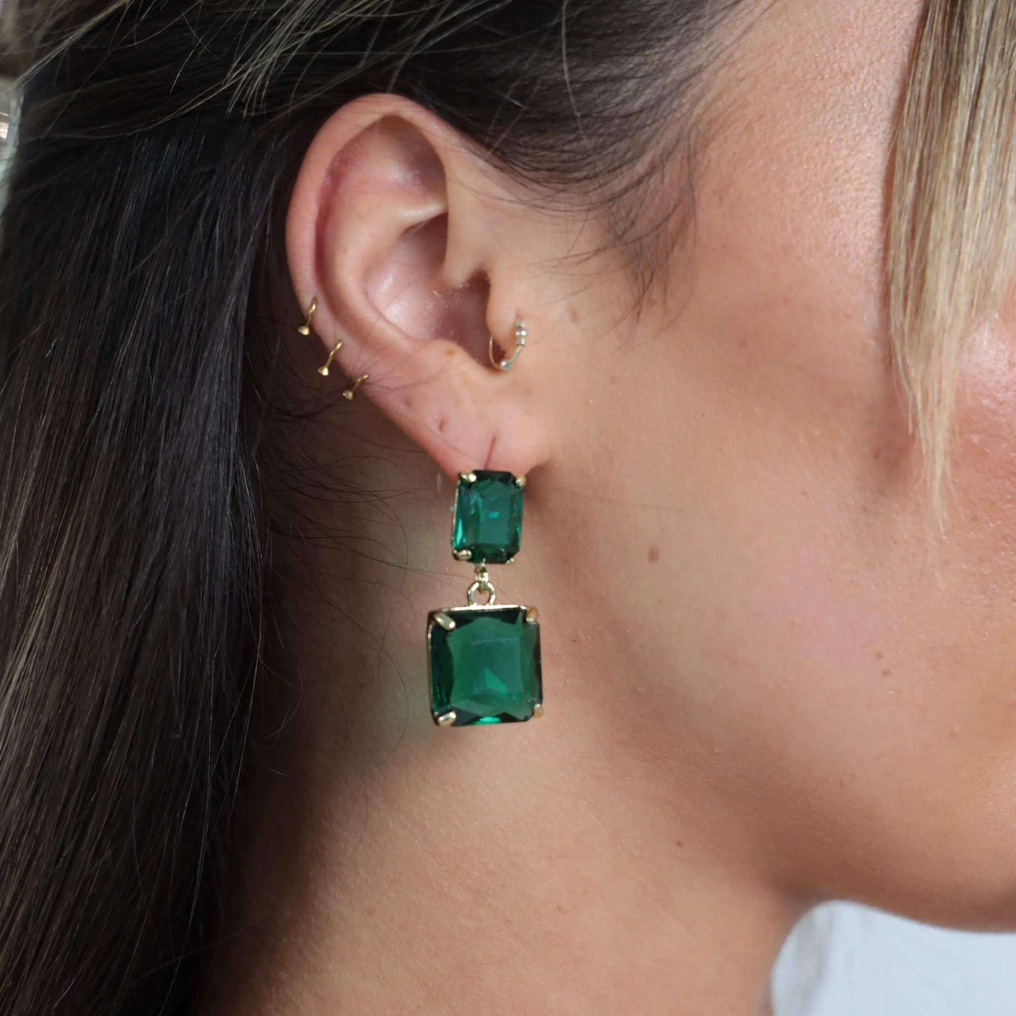 BRONTE EARRINGS GREEN