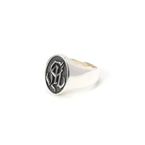 CAL NT LOGO SILVER SIGNET RING