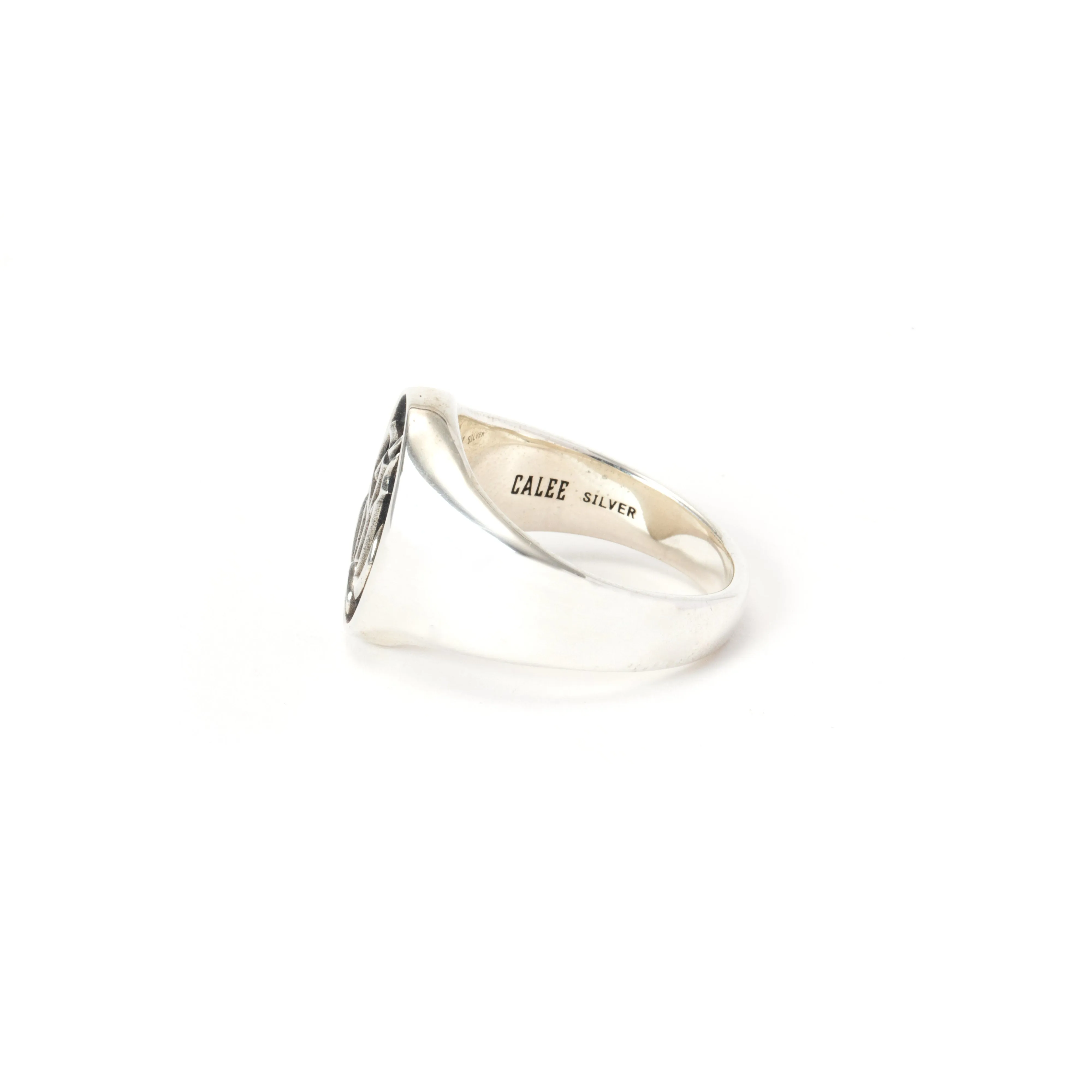 CAL NT LOGO SILVER SIGNET RING