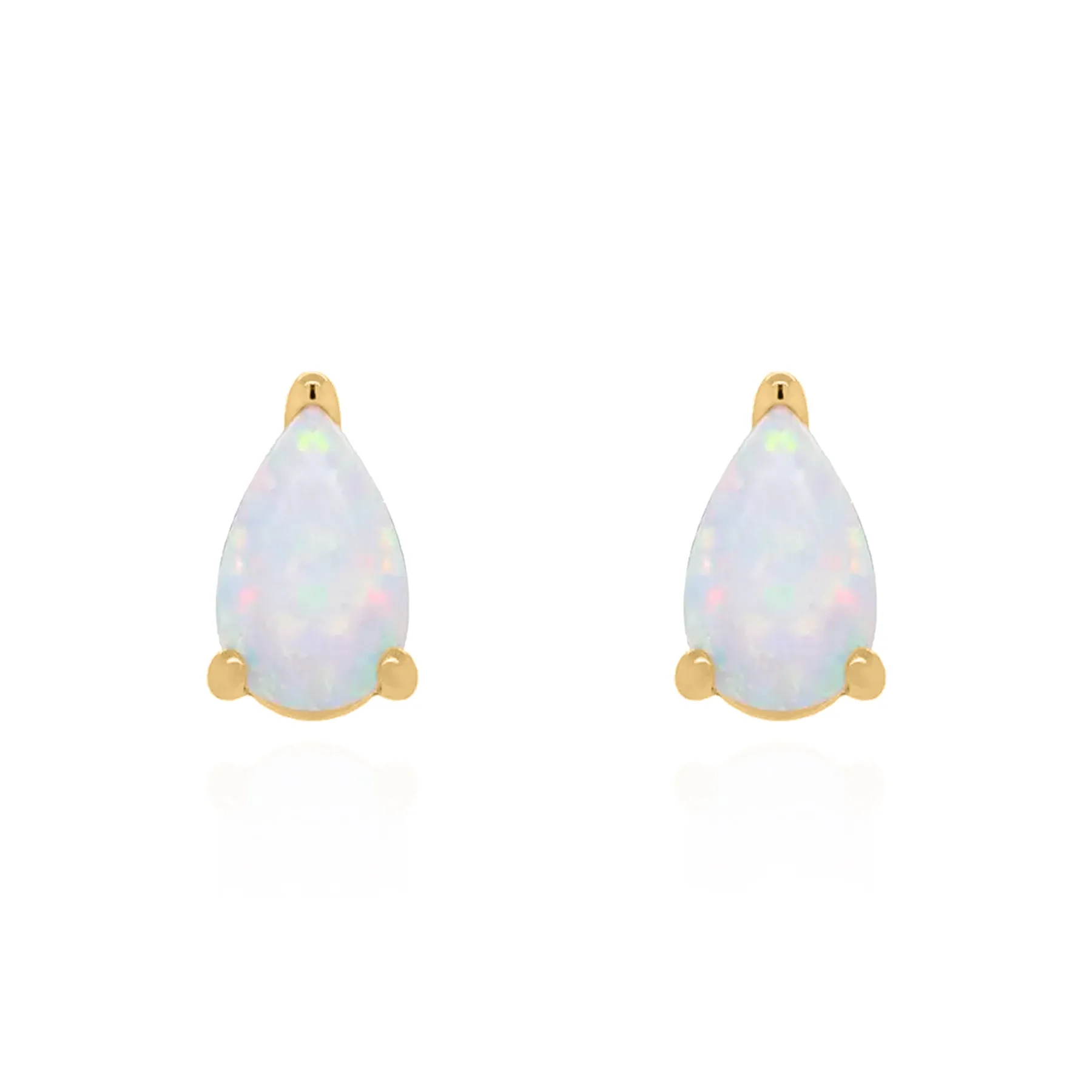 Clara Opal Stud Earrings | 18k Gold Plated