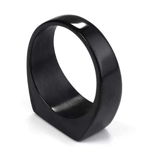 Classy Men Black Pinky Signet Ring