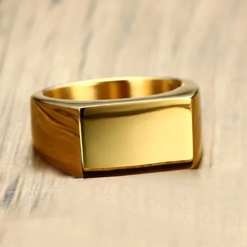 Classy Men Gold Pinky Signet Ring