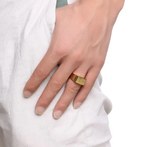 Classy Men Gold Pinky Signet Ring