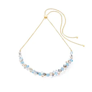 Coeur De Lion Gold Aqua Dancing Crystals Necklace