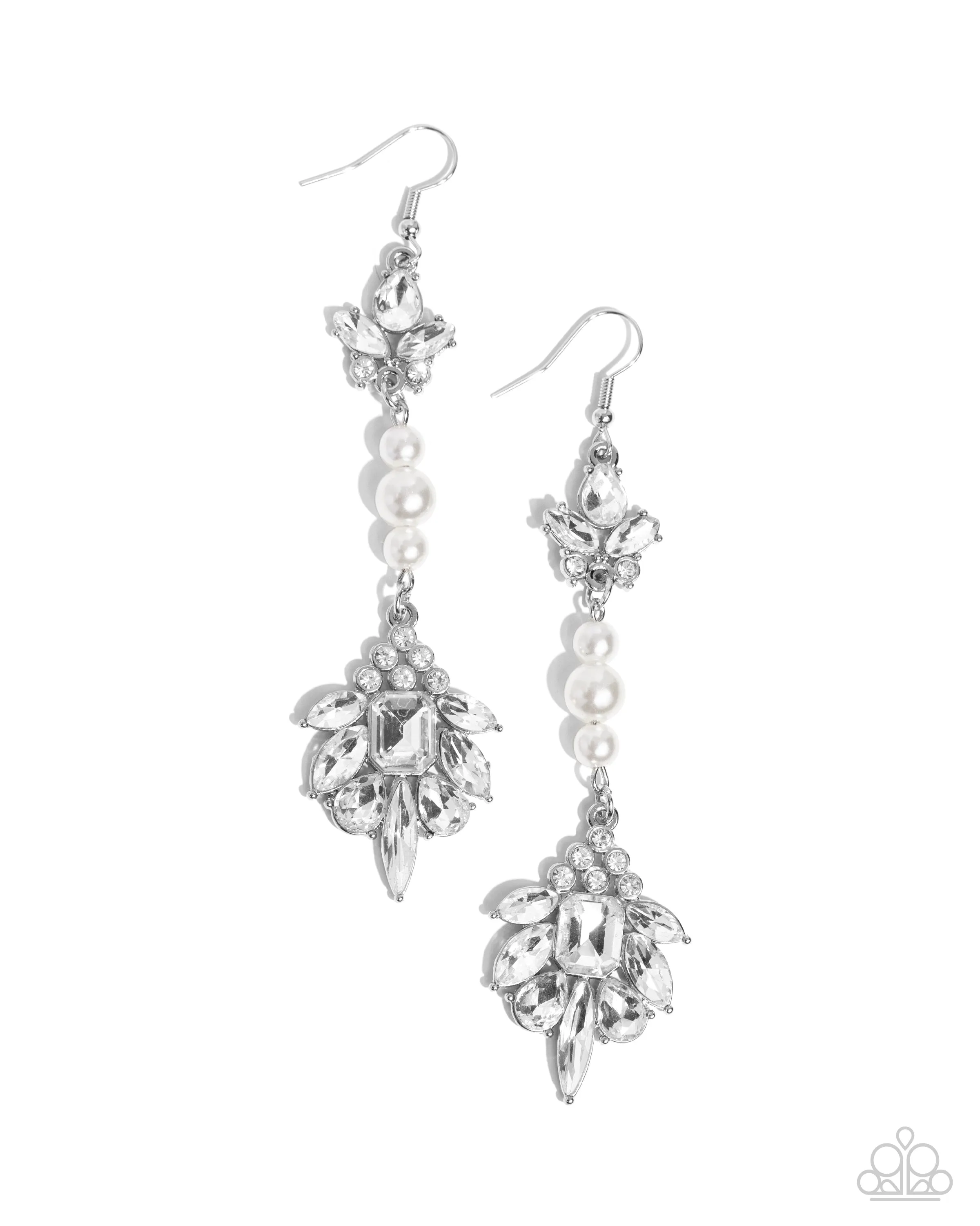 Considerable Captivation - White Earrings