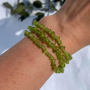 Crystal Chip Bracelet - Peridot