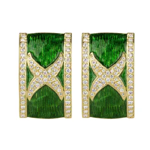 Earrings - Diamond (enamel) (2291G)