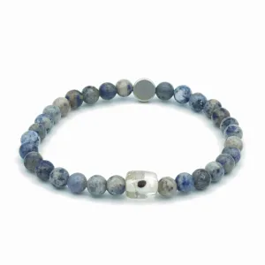 Evil Eye Glass And Gemstone Stretch Bracelet