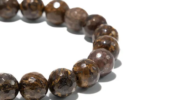 Faceted Brown Jasper Natural Gemstone Bracelet