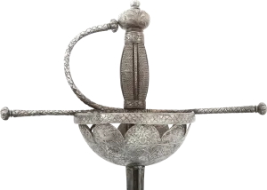 FINE SPANISH CUP HILTED RAPIER C.1650