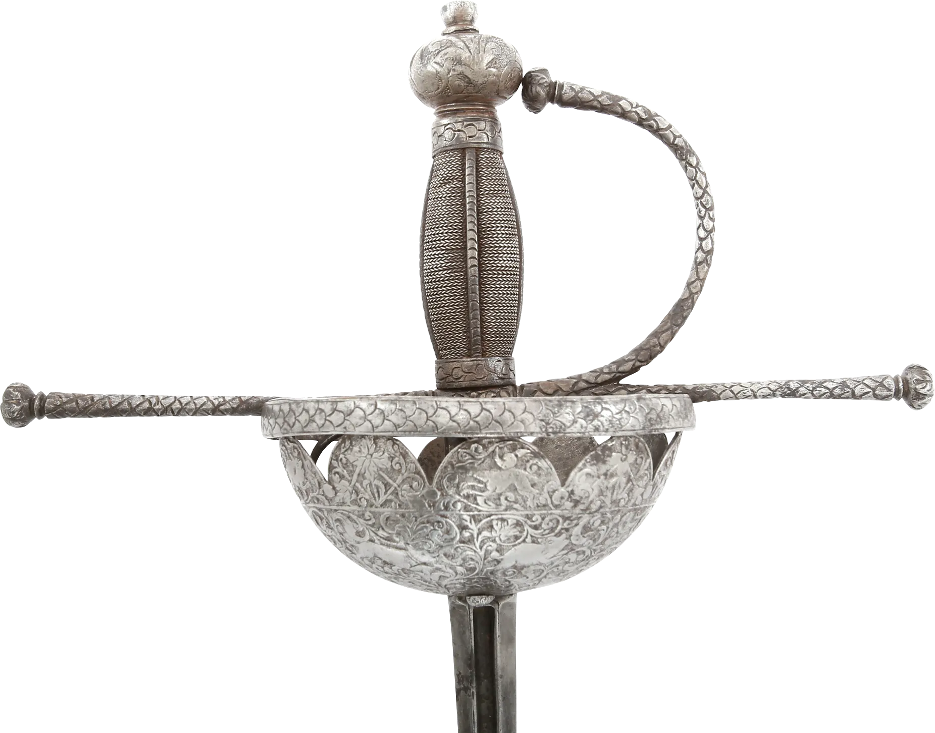 FINE SPANISH CUP HILTED RAPIER C.1650