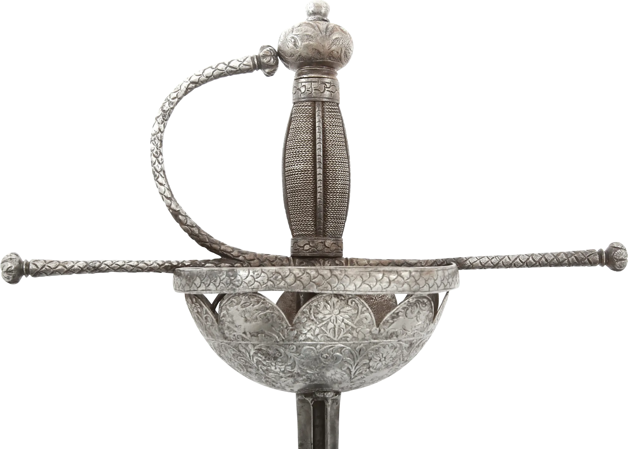 FINE SPANISH CUP HILTED RAPIER C.1650