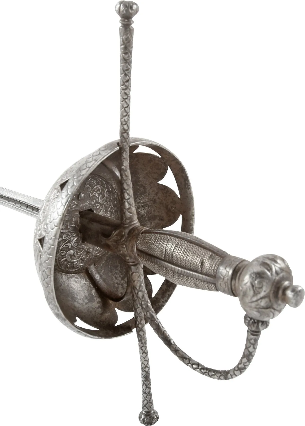 FINE SPANISH CUP HILTED RAPIER C.1650