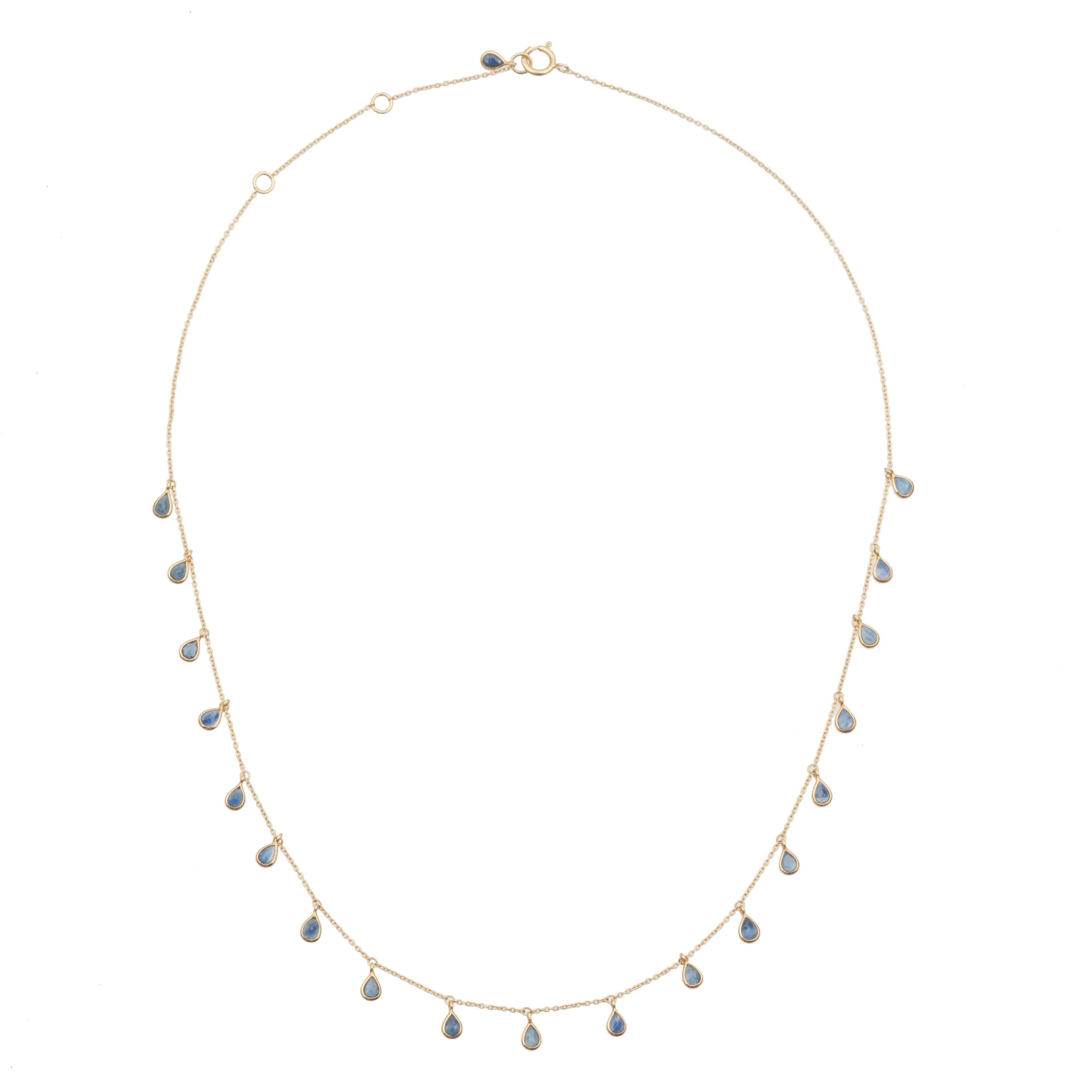 Flora Sapphire Necklace, 18K Gold