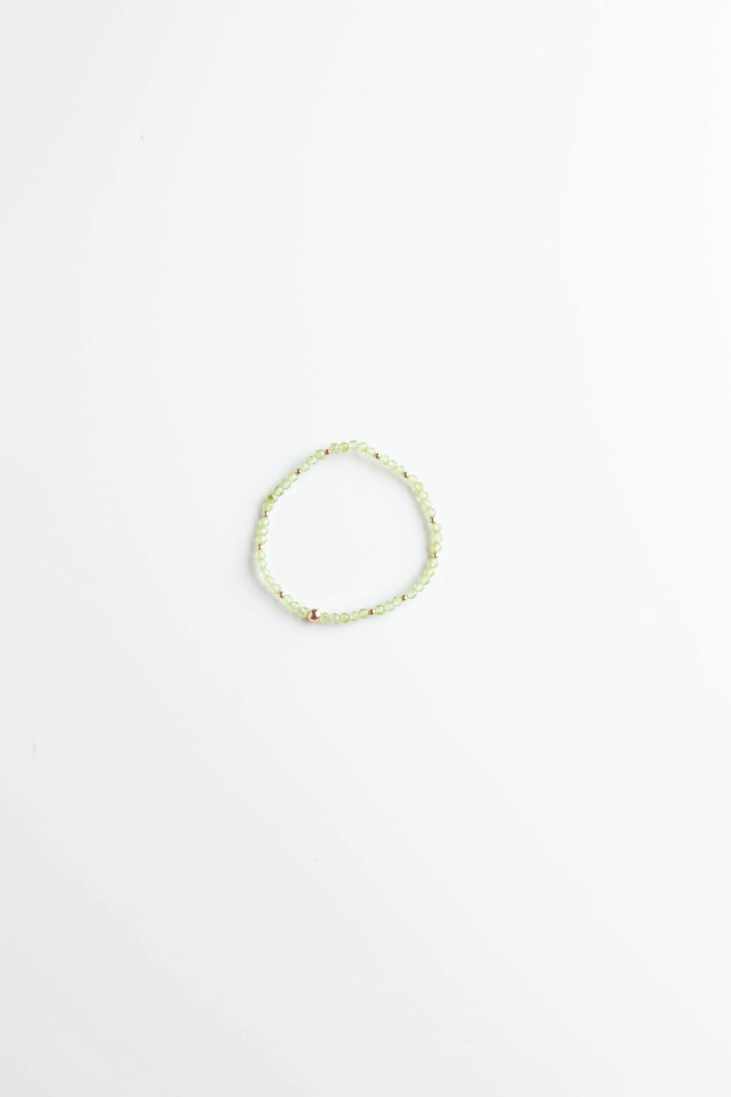 Gold & Peridot Stretchy Bracelet