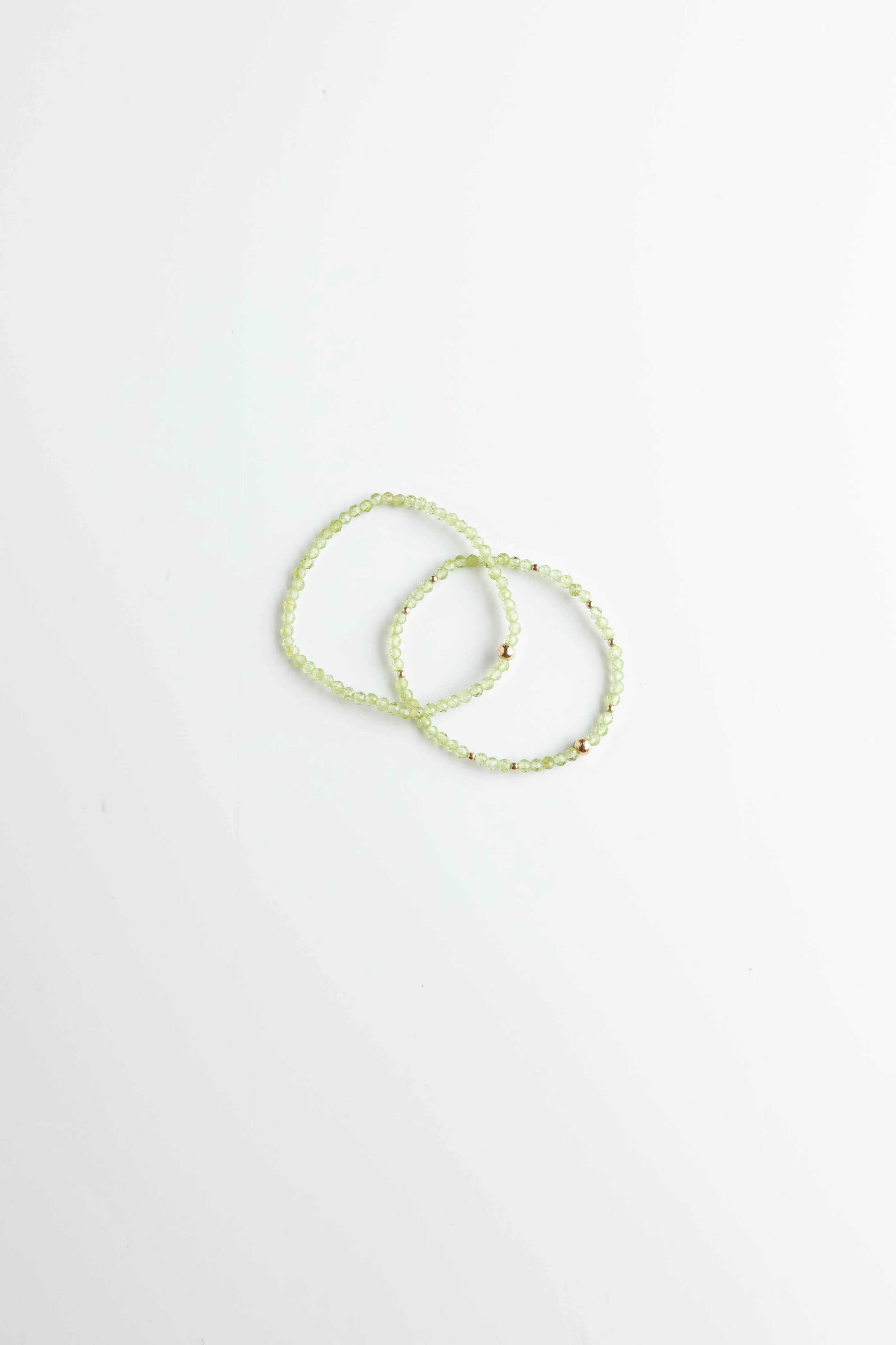 Gold & Peridot Stretchy Bracelet