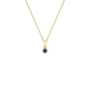 Illusion Set Sapphire Pendant Necklace