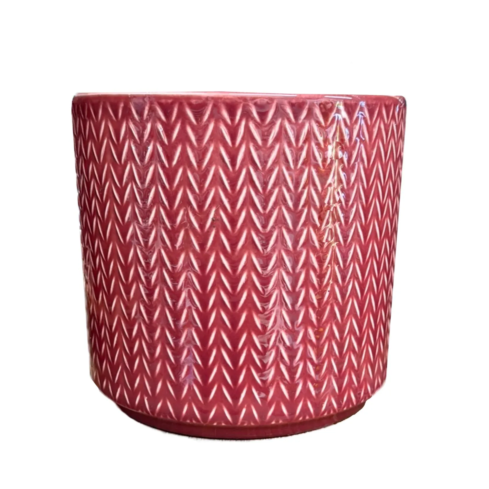 Ivyline 15cm Ruby Chevron Indoor Pot