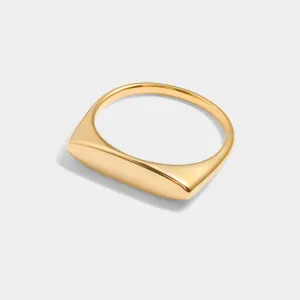 Katie Loxton Signet Waterproof Gold Ring Medium (N)