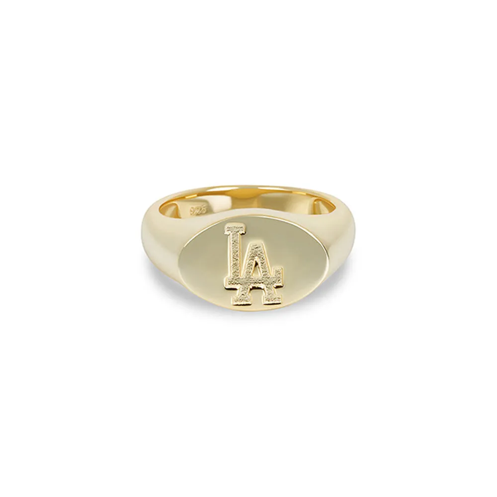 LA DODGERS OVAL SIGNET RING